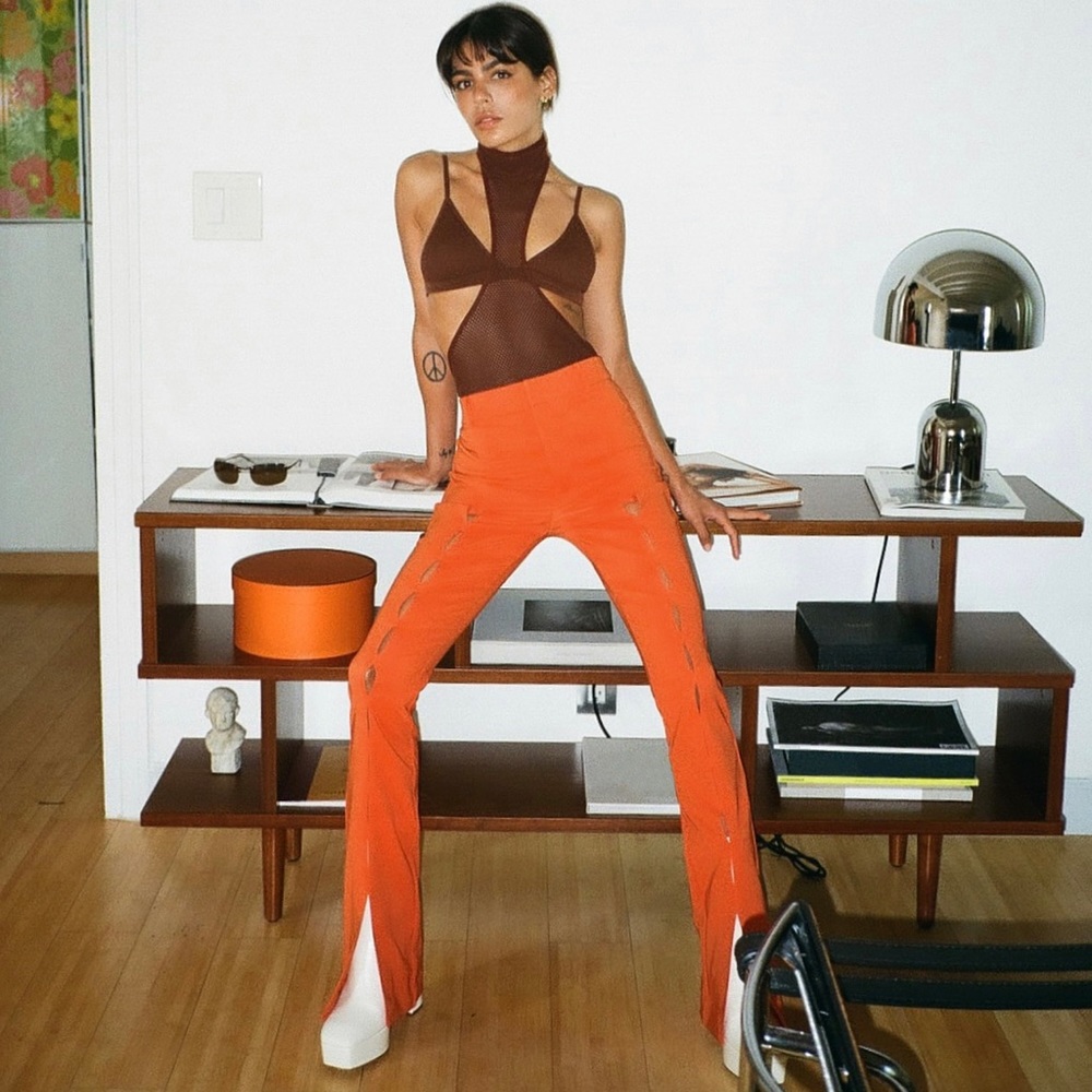 Zara flared pants with slits